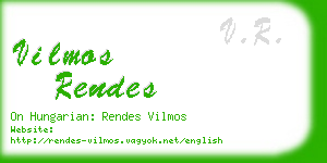 vilmos rendes business card